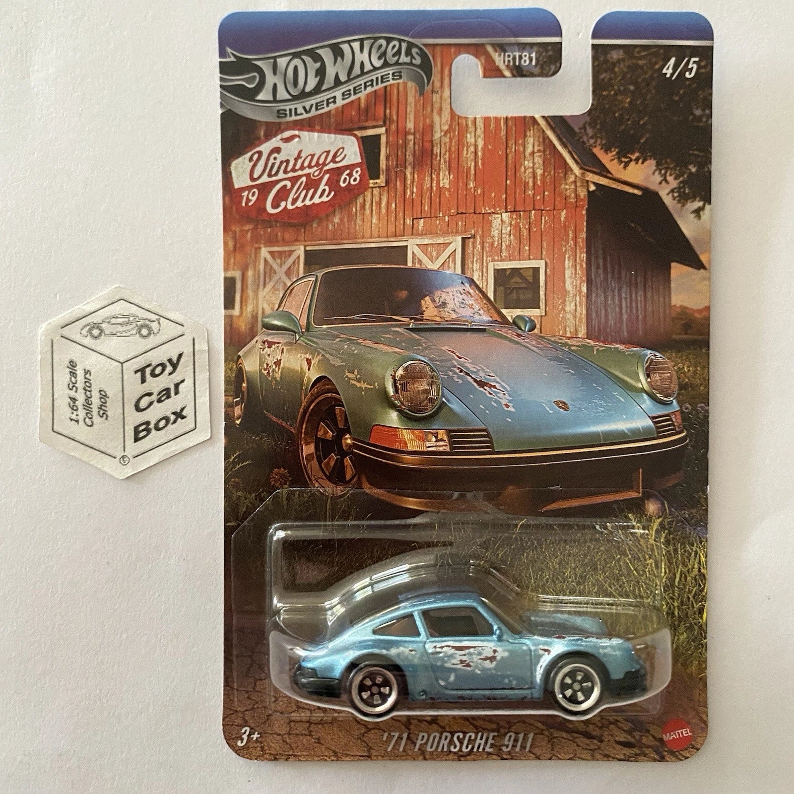 2025 HOT WHEELS Vintage Club - ¡®71 Porsche 911 (Blue #4 Silver Series) D00
